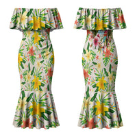 Hawaiian Piko Threads Of Paradise Aloha Family Matching Mermaid Dress and Hawaiian Shirt Tropical Hibiscus Plumeria