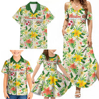 Hawaiian Piko Threads Of Paradise Aloha Family Matching Summer Maxi Dress and Hawaiian Shirt Tropical Hibiscus Plumeria