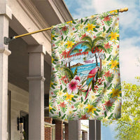 Hawaiian Piko Threads Of Paradise Aloha Garden Flag Tropical Hibiscus Plumeria