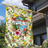 Hawaiian Piko Threads Of Paradise Aloha Garden Flag Tropical Hibiscus Plumeria