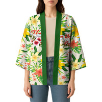 Hawaiian Piko Threads Of Paradise Aloha Kimono Tropical Hibiscus Plumeria