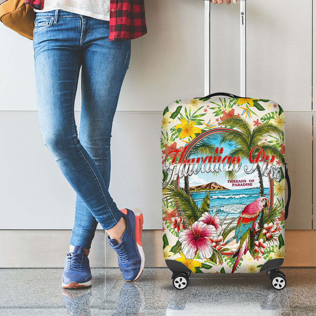 Hawaiian Piko Threads Of Paradise Aloha Luggage Cover Tropical Hibiscus Plumeria
