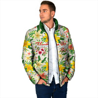 Hawaiian Piko Threads Of Paradise Aloha Padded Jacket Tropical Hibiscus Plumeria