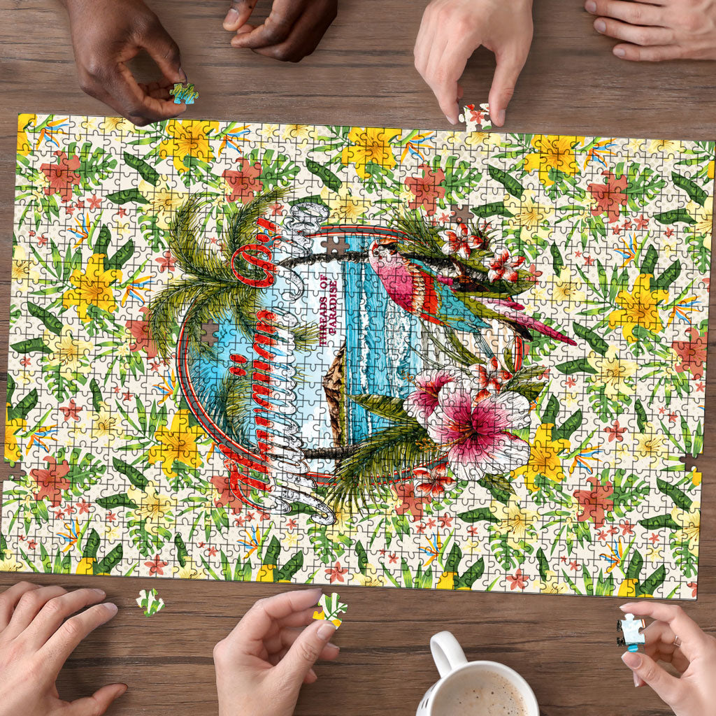 Hawaiian Piko Threads Of Paradise Aloha Puzzle Tropical Hibiscus Plumeria