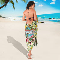 Hawaiian Piko Threads Of Paradise Aloha Sarong Tropical Hibiscus Plumeria