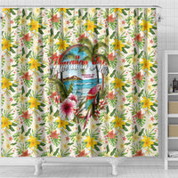 Hawaiian Piko Threads Of Paradise Aloha Shower Curtain Tropical Hibiscus Plumeria