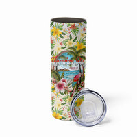 Hawaiian Piko Threads Of Paradise Aloha Skinny Tumbler Tropical Hibiscus Plumeria