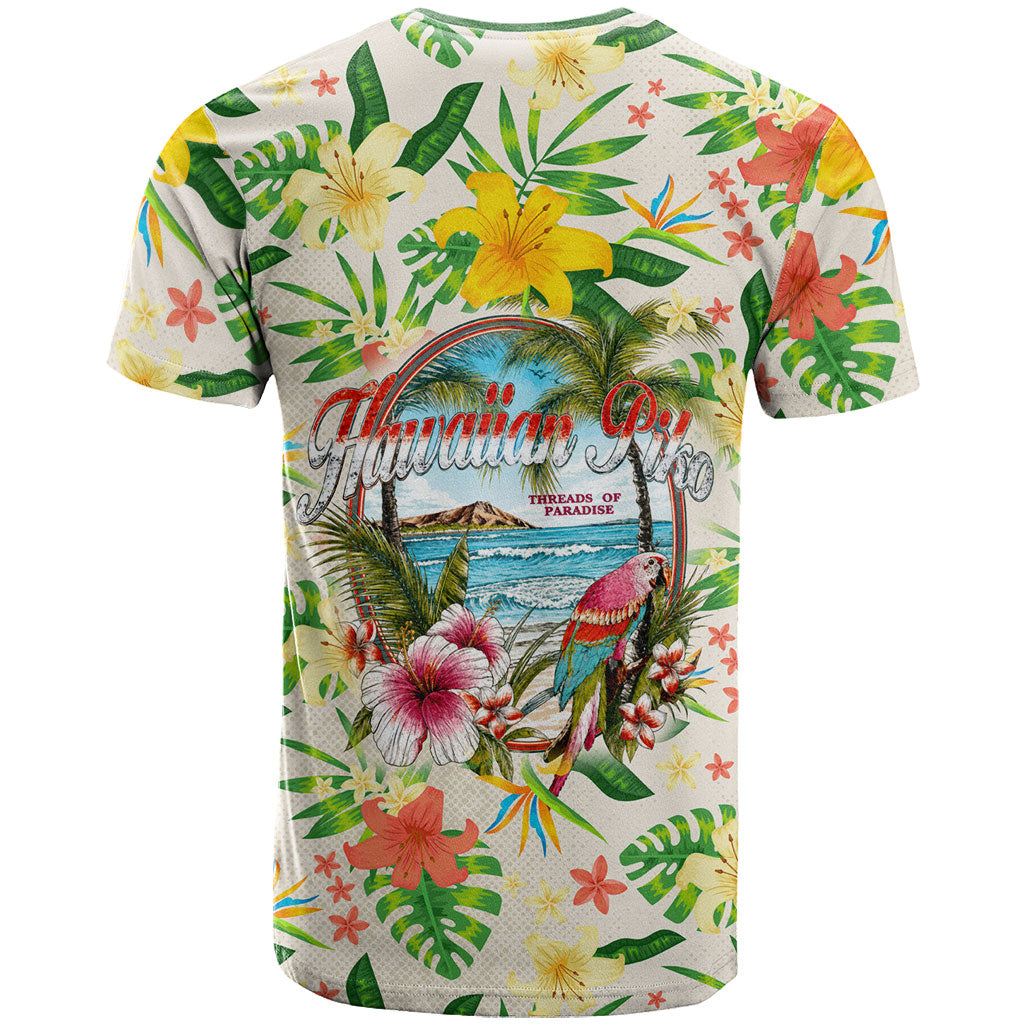 Hawaiian Piko Threads Of Paradise Aloha T Shirt Tropical Hibiscus Plumeria