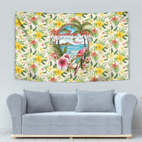 Hawaiian Piko Threads Of Paradise Aloha Tapestry Tropical Hibiscus Plumeria