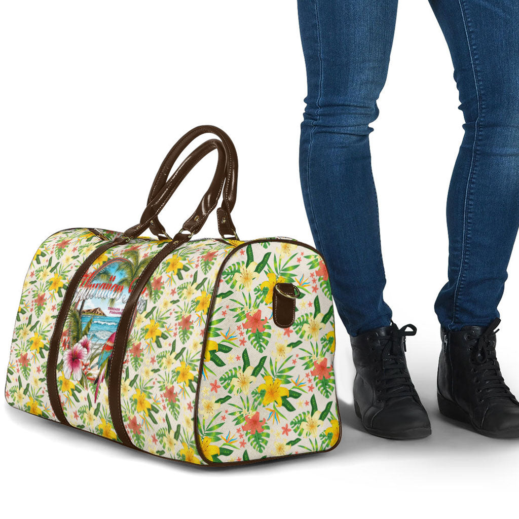Hawaiian Piko Threads Of Paradise Aloha Travel Bag Tropical Hibiscus Plumeria