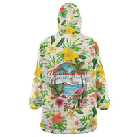 Hawaiian Piko Threads Of Paradise Aloha Wearable Blanket Hoodie Tropical Hibiscus Plumeria