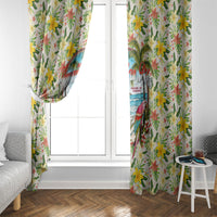 Hawaiian Piko Threads Of Paradise Aloha Window Curtain Tropical Hibiscus Plumeria
