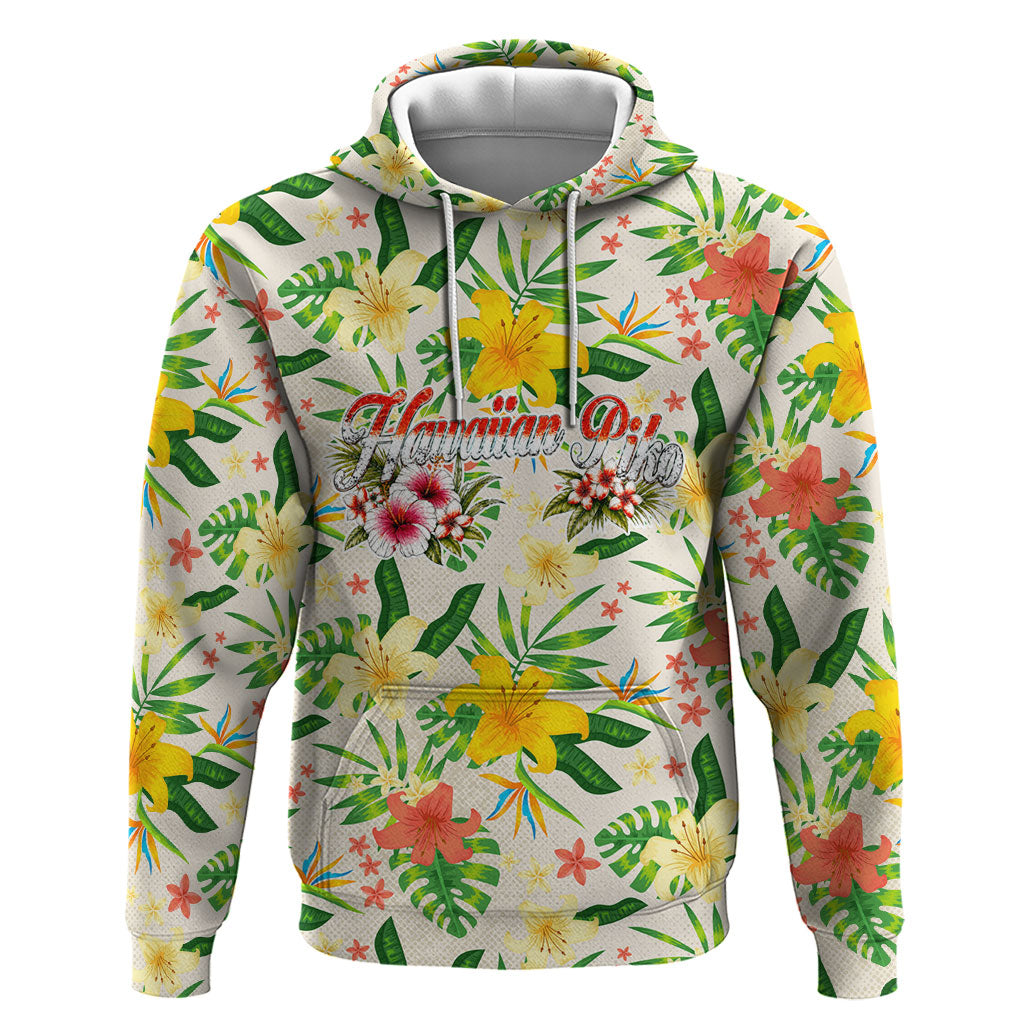 Hawaiian Piko Threads Of Paradise Aloha Zip Hoodie Tropical Hibiscus Plumeria