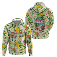 Hawaiian Piko Threads Of Paradise Aloha Zip Hoodie Tropical Hibiscus Plumeria