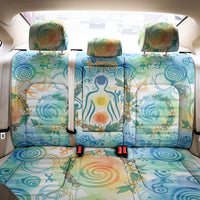 Hawaiian Piko Cultural Pride Aloha Back Car Seat Cover Watercolor Spiral Art - Tropical Plumeria Lei Garland