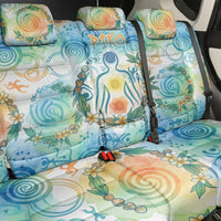 Hawaiian Piko Cultural Pride Aloha Back Car Seat Cover Watercolor Spiral Art - Tropical Plumeria Lei Garland