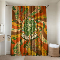 Hawaiian Piko Lani Cultivate I Ka Piko Aloha Bathroom Set Retro Psychedelic Taro Leaf - Hibiscus Flowers