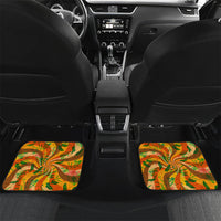 Hawaiian Piko Lani Cultivate I Ka Piko Aloha Car Mats Retro Psychedelic Taro Leaf - Hibiscus Flowers
