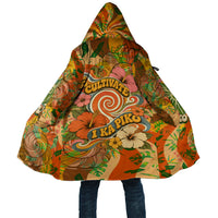 Hawaiian Piko Lani Cultivate I Ka Piko Aloha Cloak Retro Psychedelic Taro Leaf - Hibiscus Flowers