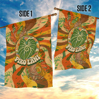 Hawaiian Piko Lani Cultivate I Ka Piko Aloha Garden Flag Retro Psychedelic Taro Leaf - Hibiscus Flowers