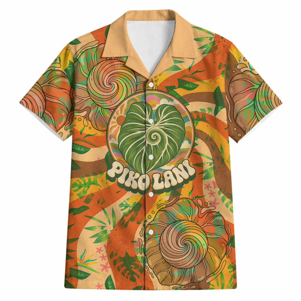 Hawaiian Piko Lani Cultivate I Ka Piko Aloha Hawaiian Shirt Retro Psychedelic Taro Leaf - Hibiscus Flowers