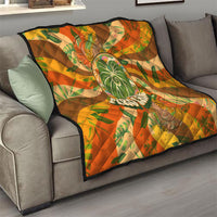 Hawaiian Piko Lani Cultivate I Ka Piko Aloha Quilt Retro Psychedelic Taro Leaf - Hibiscus Flowers