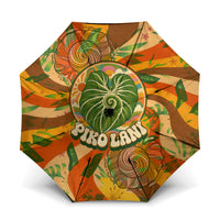 Hawaiian Piko Lani Cultivate I Ka Piko Aloha Umbrella Retro Psychedelic Taro Leaf - Hibiscus Flowers