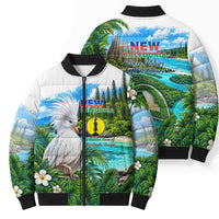 New Caledonia Kagu Bird Nature Bomber Puffer Jacket South Pacific Hidden Gem Tropical Landscape TS04 - Polynesian Pride
