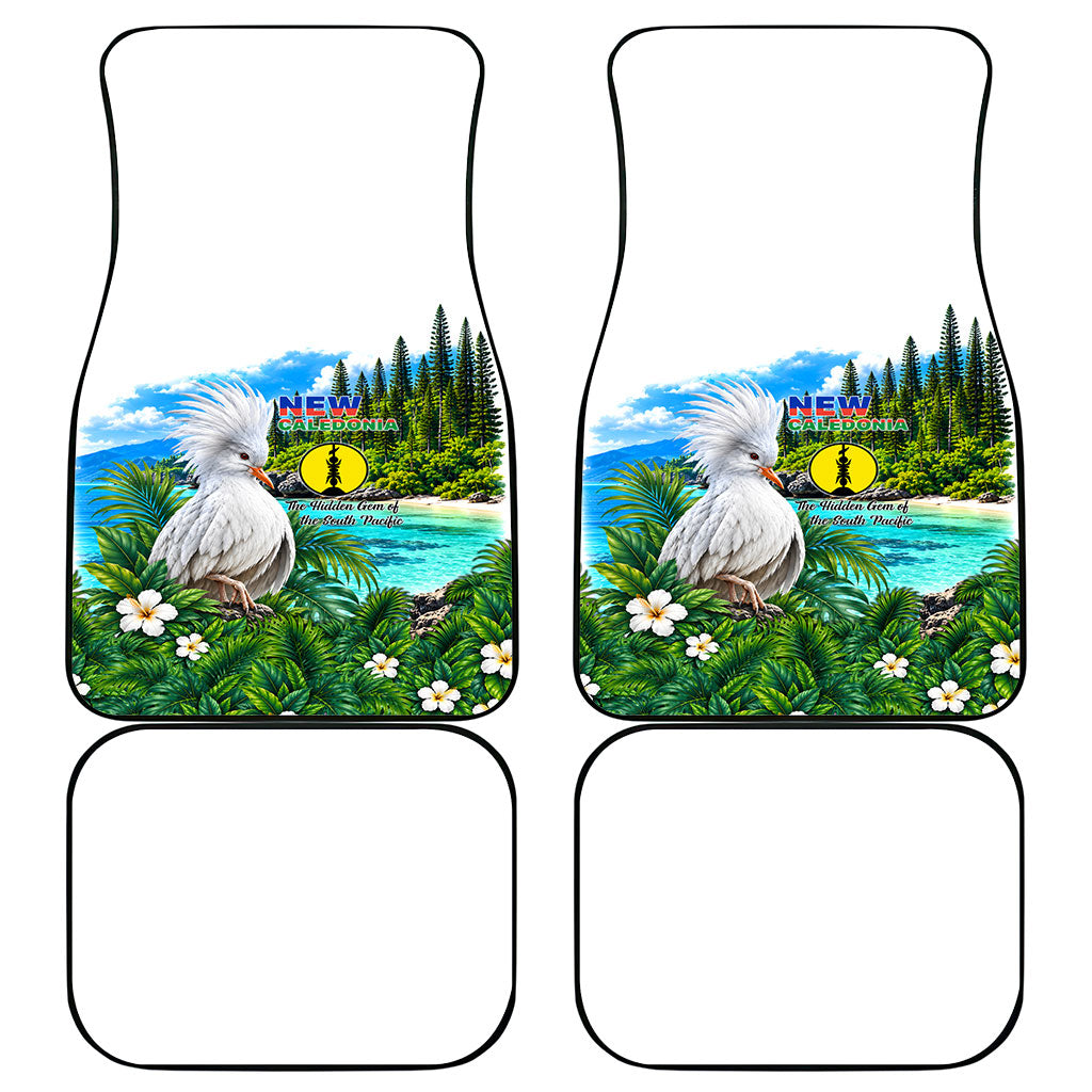 New Caledonia Kagu Bird Nature Car Mats South Pacific Hidden Gem Tropical Landscape TS04 - Polynesian Pride