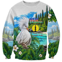New Caledonia Kagu Bird Nature Sweatshirt South Pacific Hidden Gem Tropical Landscape TS04 Unisex Green White - Polynesian Pride