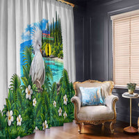 New Caledonia Kagu Bird Nature Window Curtain South Pacific Hidden Gem Tropical Landscape TS04 - Polynesian Pride