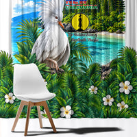 New Caledonia Kagu Bird Nature Window Curtain South Pacific Hidden Gem Tropical Landscape TS04 - Polynesian Pride
