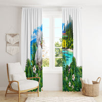 New Caledonia Kagu Bird Nature Window Curtain South Pacific Hidden Gem Tropical Landscape TS04 - Polynesian Pride