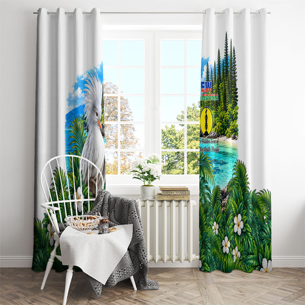 New Caledonia Kagu Bird Nature Window Curtain South Pacific Hidden Gem Tropical Landscape TS04 - Polynesian Pride