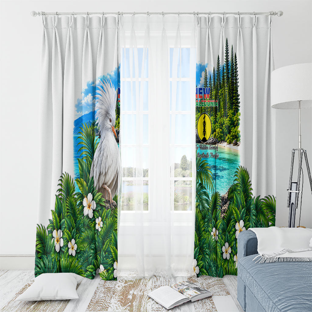 New Caledonia Kagu Bird Nature Window Curtain South Pacific Hidden Gem Tropical Landscape TS04 - Polynesian Pride