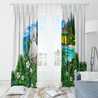 New Caledonia Kagu Bird Nature Window Curtain South Pacific Hidden Gem Tropical Landscape TS04 - Polynesian Pride