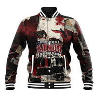 Samoa Black Saturday 1929 Baseball Jacket Mau Movement Vintage Newspaper Grunge Polynesian TS04 Unisex Black Red - Polynesian Pride