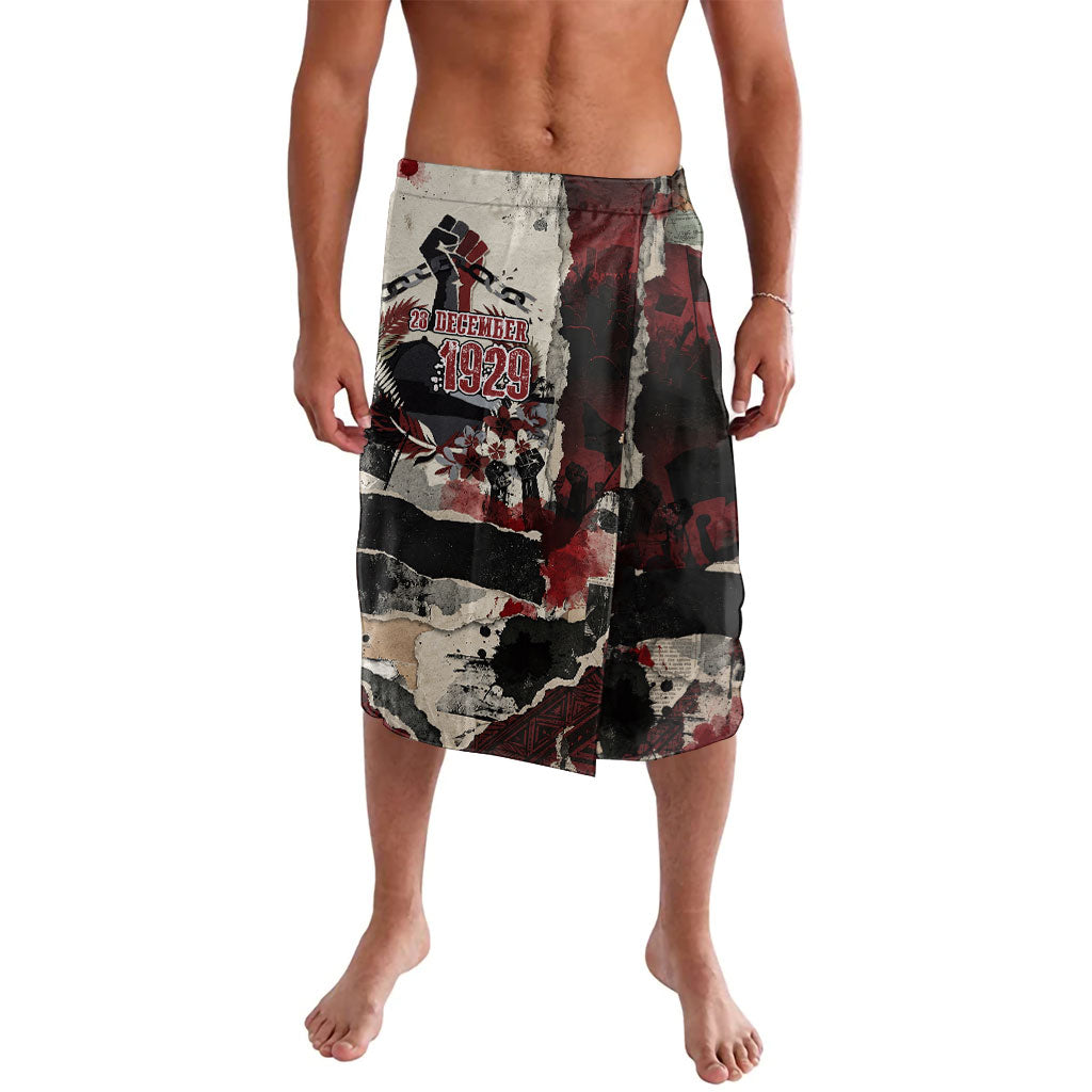 Samoa Black Saturday 1929 Lavalava Mau Movement Vintage Newspaper Grunge Polynesian TS04 Black Red - Polynesian Pride