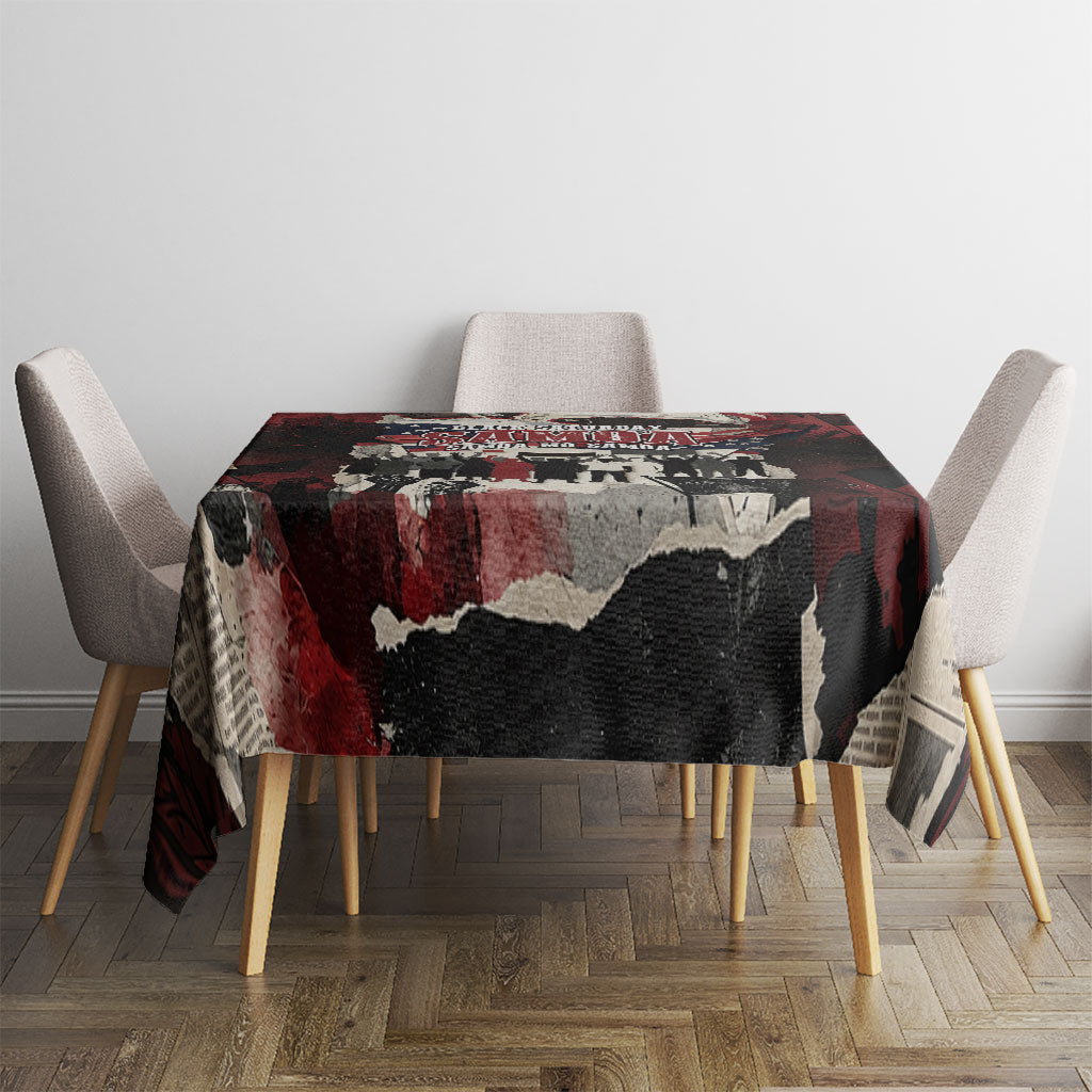 Samoa Black Saturday 1929 Tablecloth Mau Movement Vintage Newspaper Grunge Polynesian