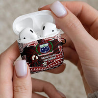 Samoa Black Saturday Mau Movement AirPods Case Polynesian Tribal Pattern Coat Of Arms Graphic Art TS04 - Polynesian Pride