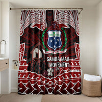 Samoa Black Saturday Mau Movement Bathroom Set Polynesian Tribal Pattern Coat Of Arms Graphic Art