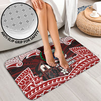 Samoa Black Saturday Mau Movement Bathroom Set Polynesian Tribal Pattern Coat Of Arms Graphic Art