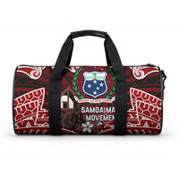Samoa Black Saturday Mau Movement Duffle Bag Polynesian Tribal Pattern Coat Of Arms Graphic Art