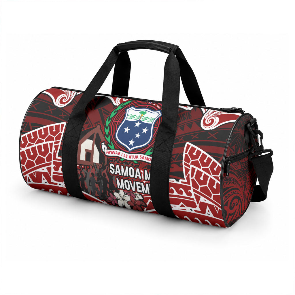 Samoa Black Saturday Mau Movement Duffle Bag Polynesian Tribal Pattern Coat Of Arms Graphic Art