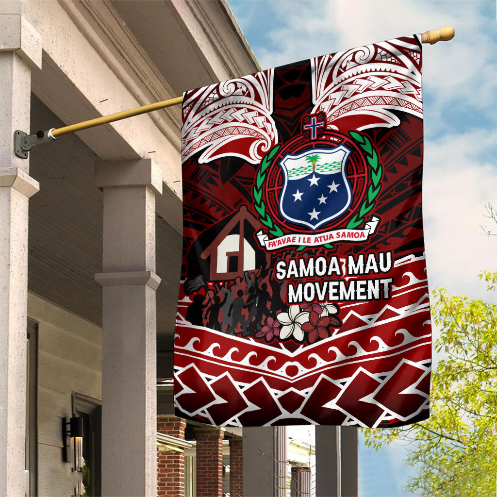 Samoa Black Saturday Mau Movement Garden Flag Polynesian Tribal Pattern Coat Of Arms Graphic Art TS04 House Flag Red White - Polynesian Pride