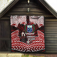 Samoa Black Saturday Mau Movement Quilt Polynesian Tribal Pattern Coat Of Arms Graphic Art TS04 - Polynesian Pride