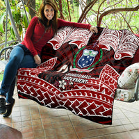 Samoa Black Saturday Mau Movement Quilt Polynesian Tribal Pattern Coat Of Arms Graphic Art TS04 - Polynesian Pride