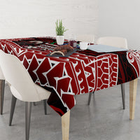 Samoa Black Saturday Mau Movement Tablecloth Polynesian Tribal Pattern Coat Of Arms Graphic Art TS04 - Polynesian Pride