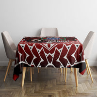 Samoa Black Saturday Mau Movement Tablecloth Polynesian Tribal Pattern Coat Of Arms Graphic Art TS04 - Polynesian Pride