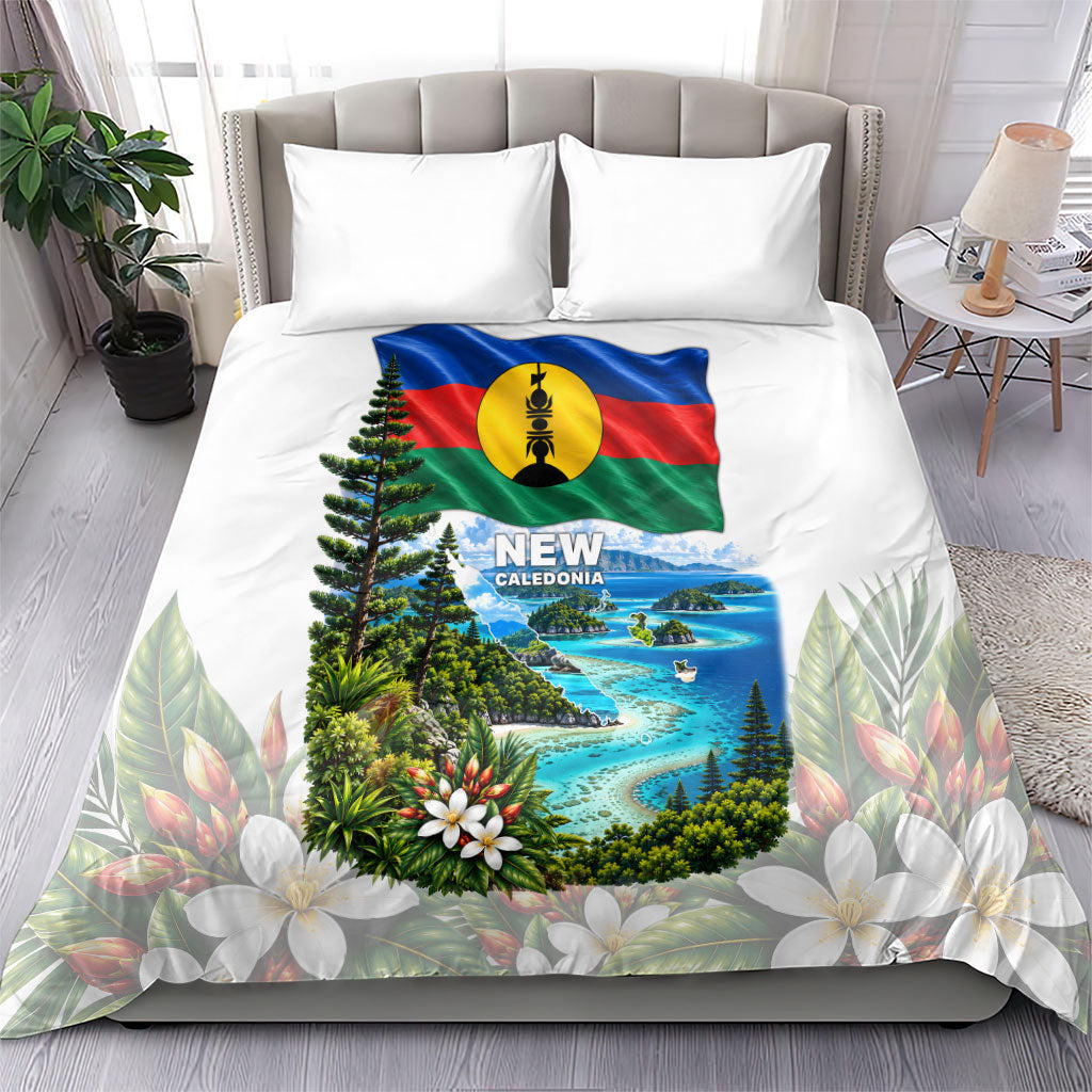 New Caledonia Kanak Flag Landscape Bedding Set Tropical Island Nature Floral TS04 - Polynesian Pride